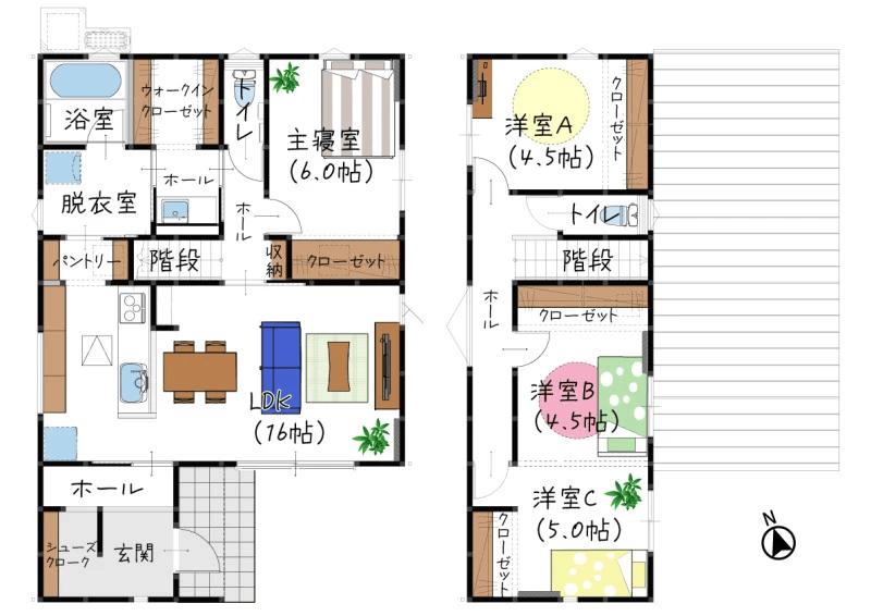 32坪4SLDK間取り